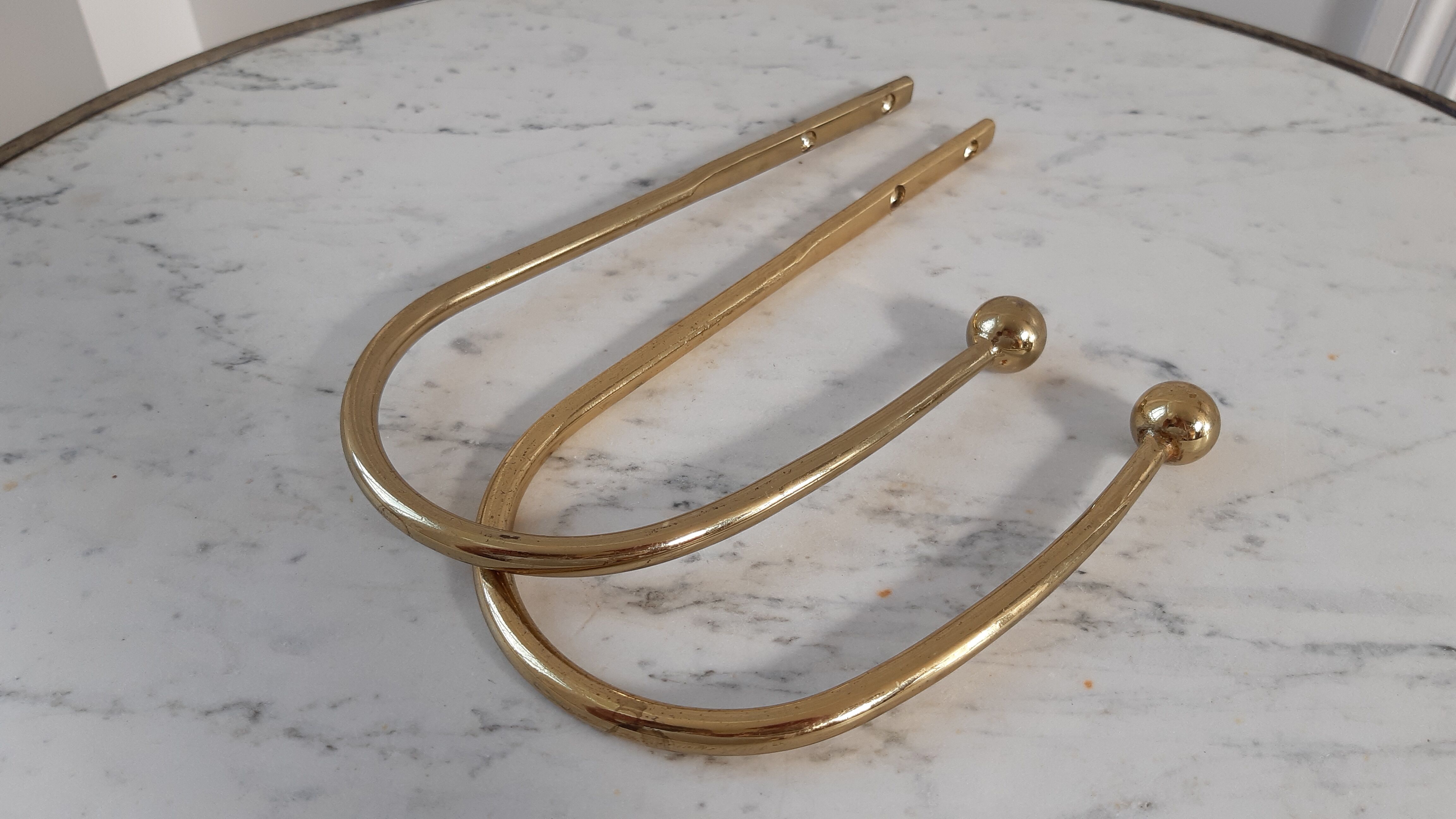 Duo of brass hooks 50-60s