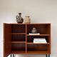 Vintage wooden cabinet with shelves and 1 door