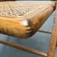 Ensemble de chaises pliantes en bois du milieu du siècle avec sièges en osier viennois, années 1960
