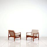 2 chaises longues en teck par Skive Mobelfabrik