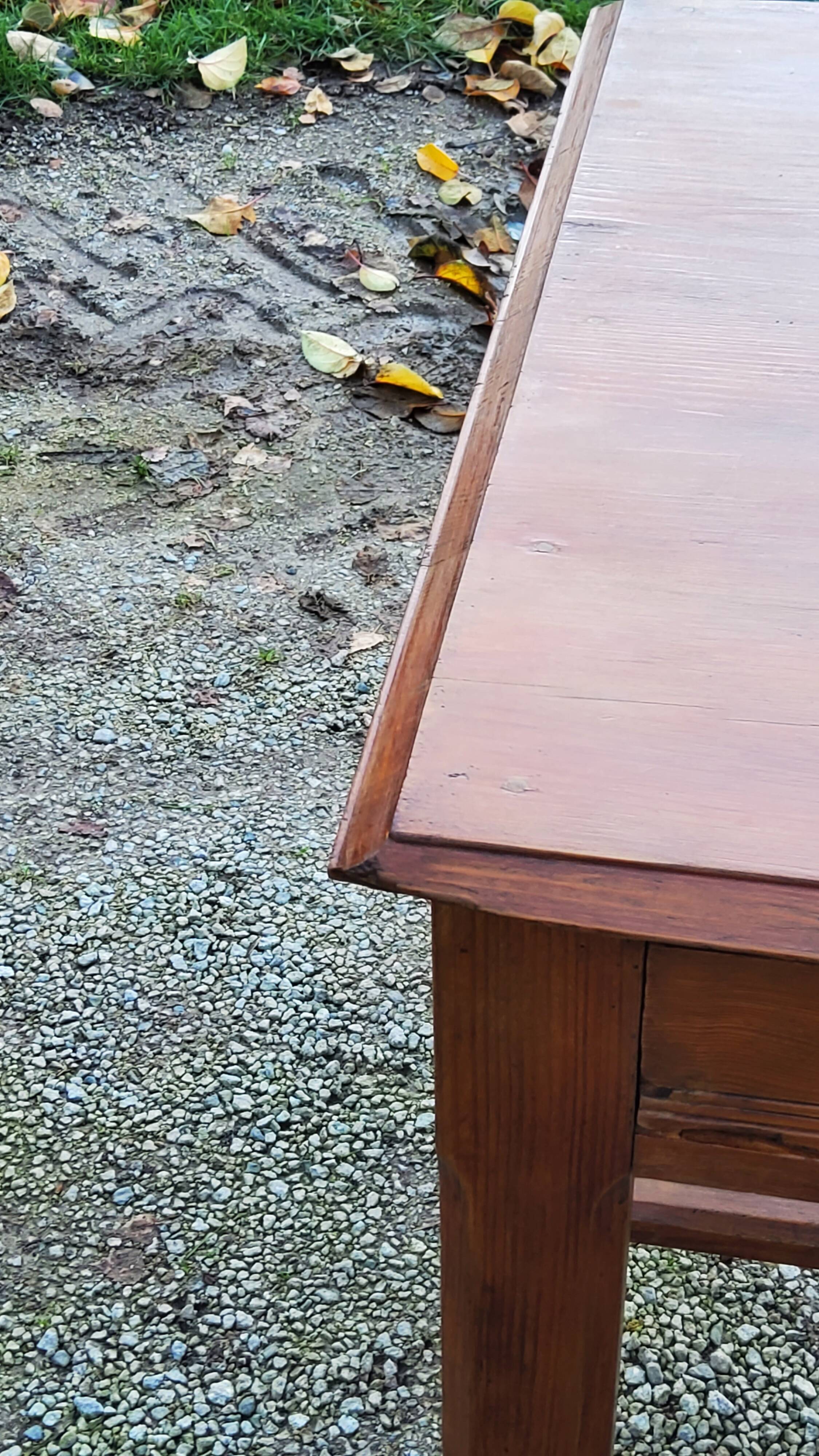 Farm table early 20th century 3 spacer drawers 180cm