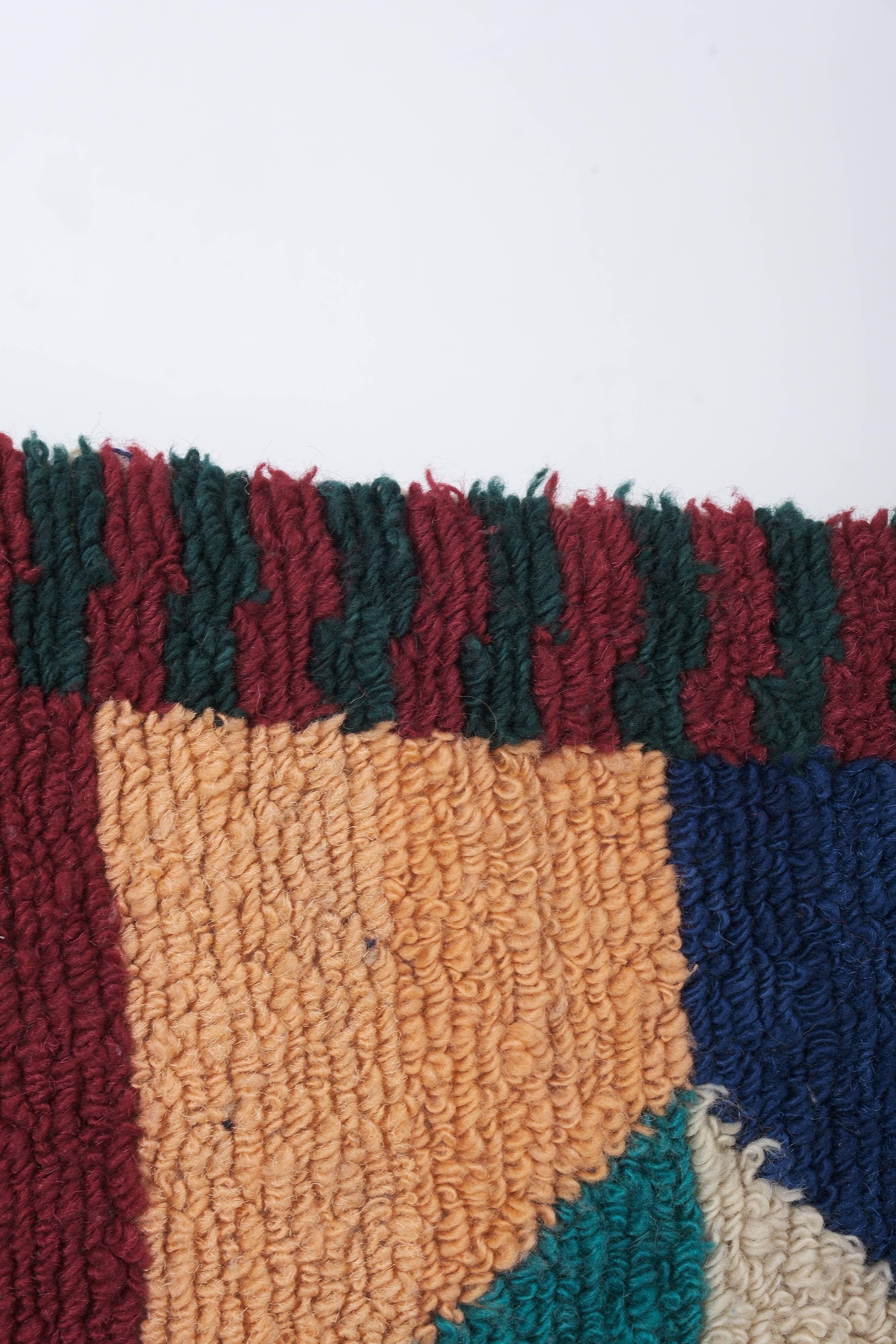 Vintage Turkish Oushak Handwoven Rug 115x126 cm