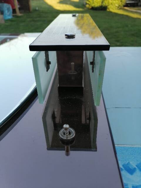 Large double mirrors 3 sconces brown smoked glass fontana arte style 1960 70