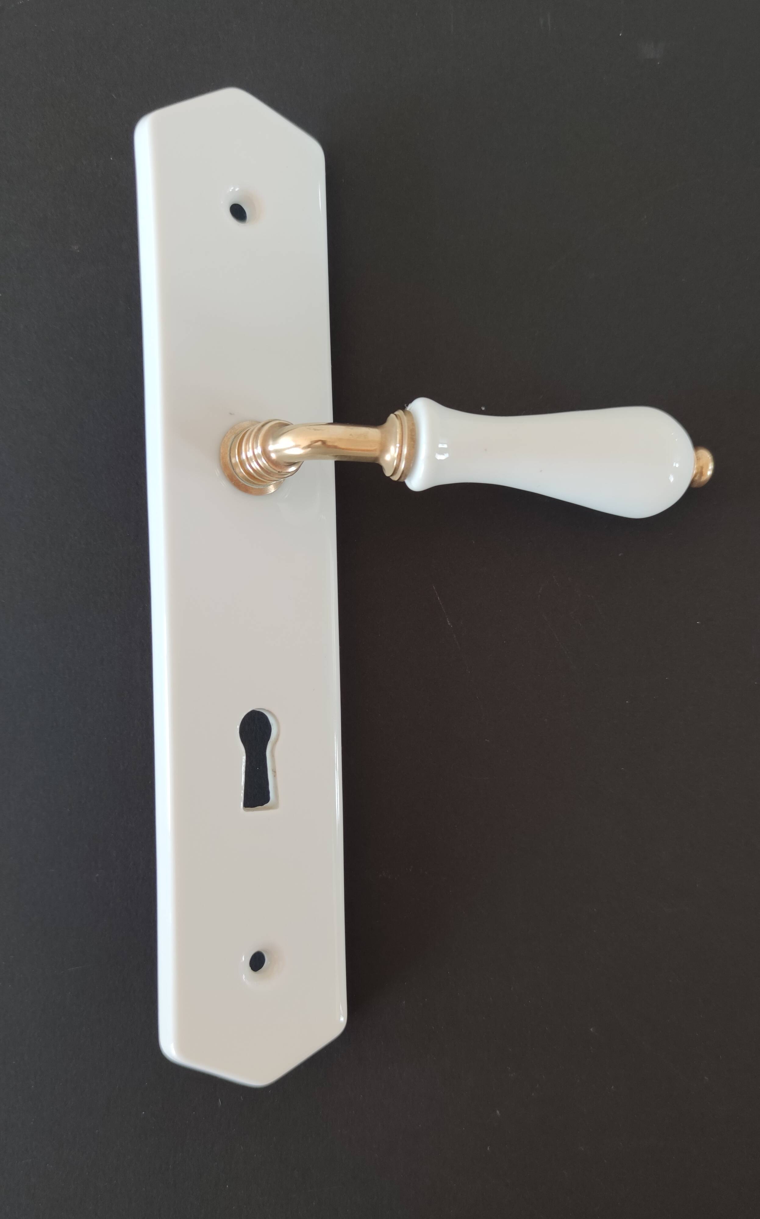 A handle and a Limoges porcelain handle and plate