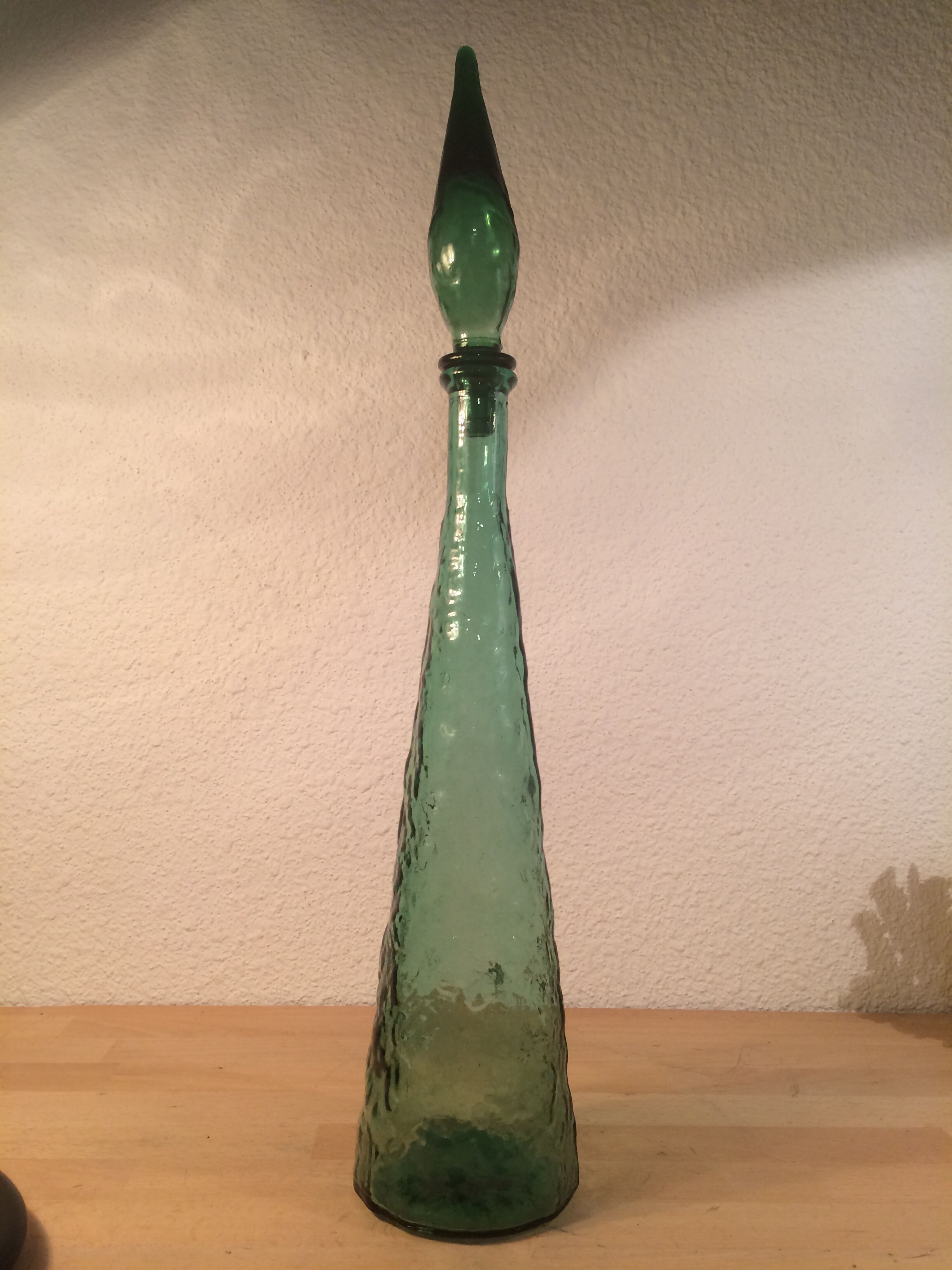 Bottle Empoli Italian glass green 58 cm