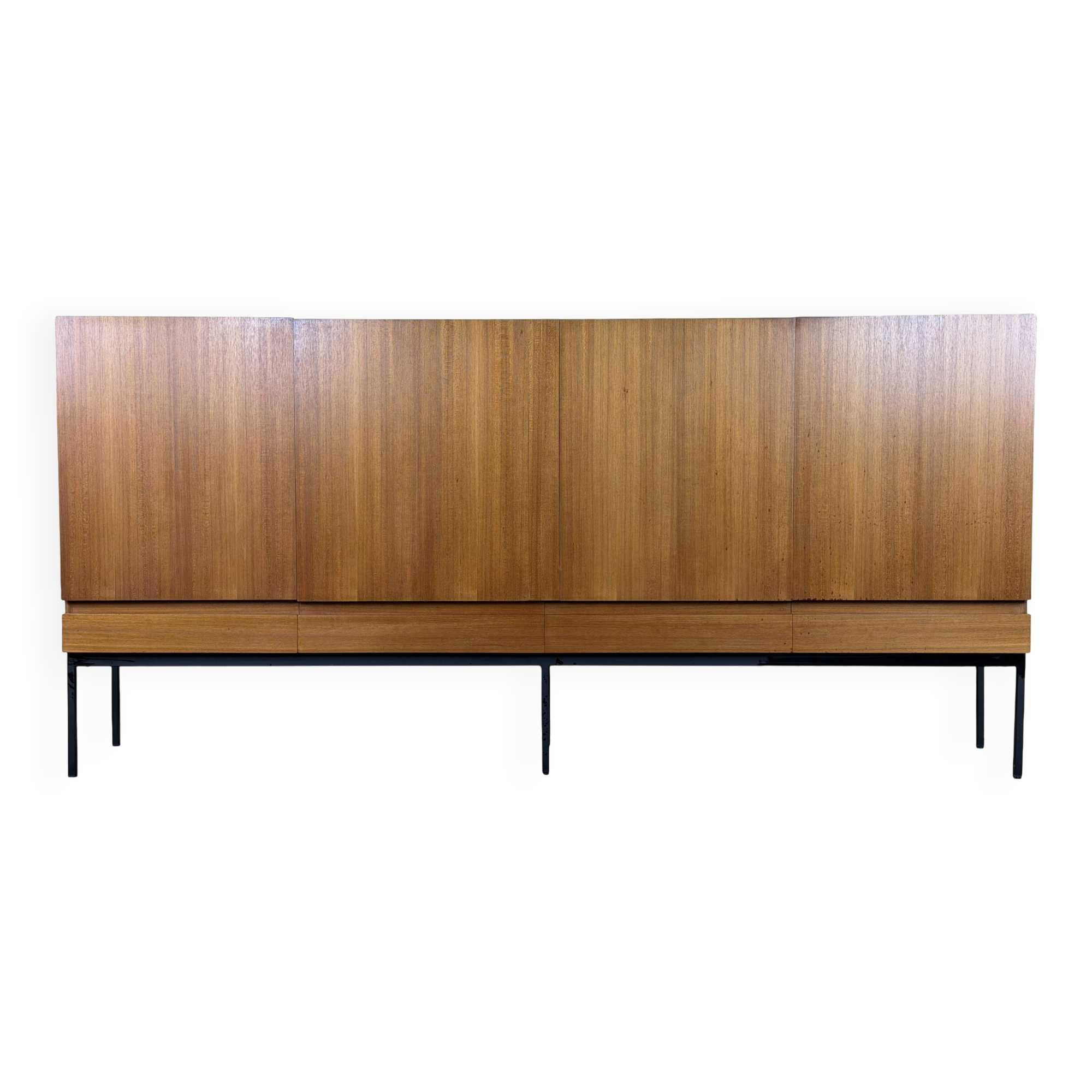 Buffet haut B60 en teck par Dieter Waeckerlin pour Behr, années 1960-1970