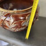 Glazed terracotta planter, in the style of Keller & Guérin Lunévi