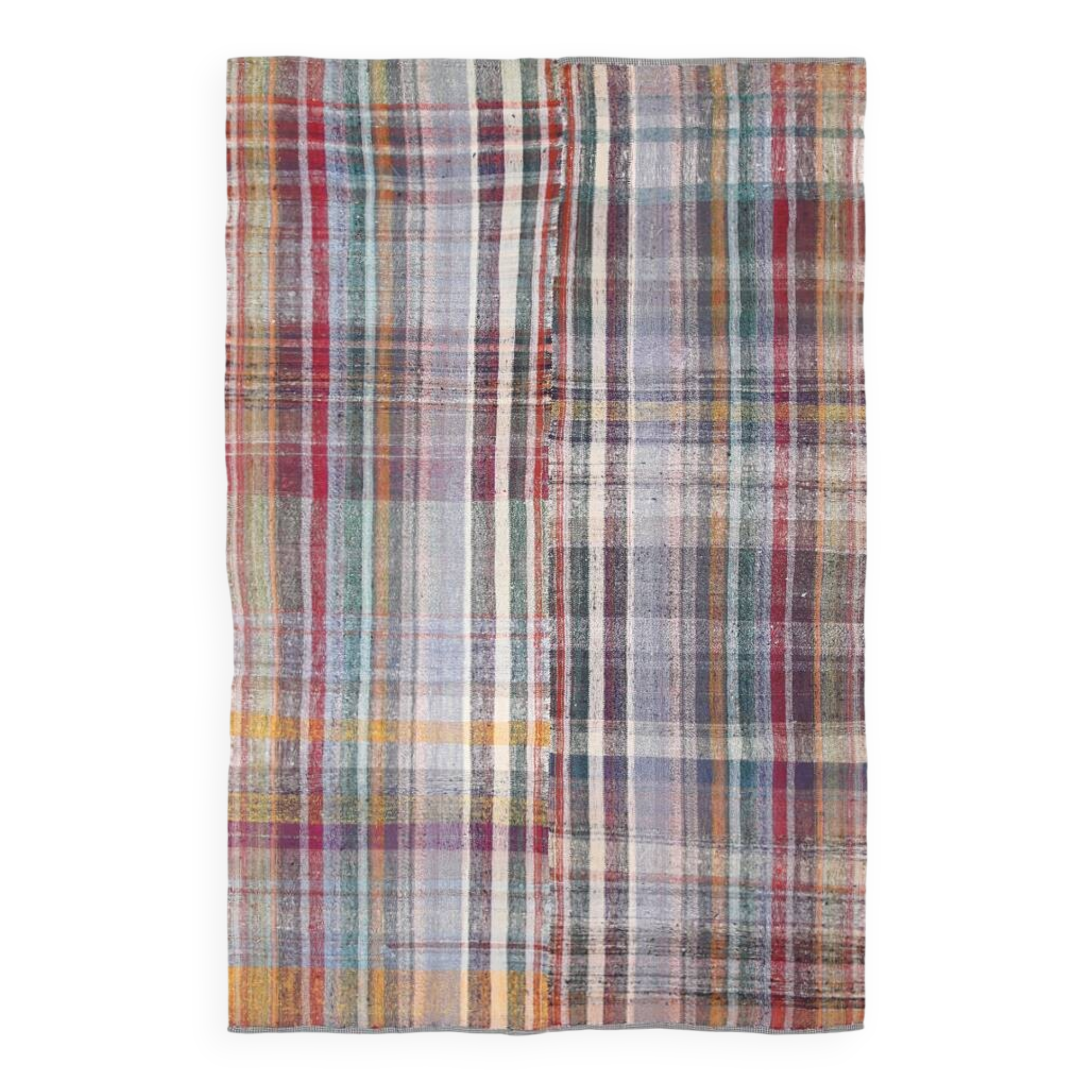 Hand Knotted Jute Vintage Kilim Rug, 219x336Cm