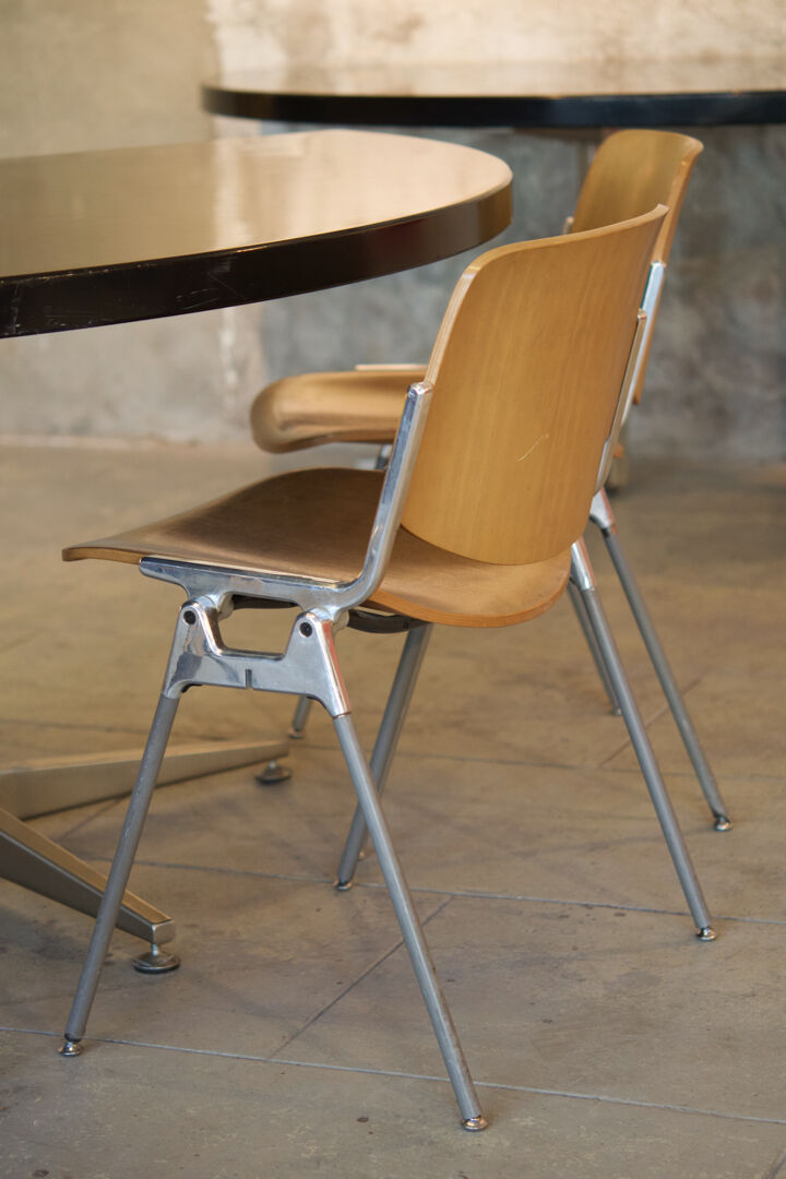 Set of four Piretti chairs for Castelli publishing house 1965'