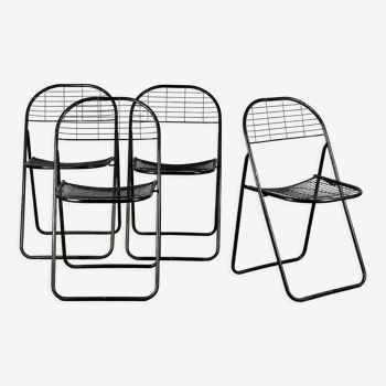 Series of 4 Niels Gammelgaard folding chairs