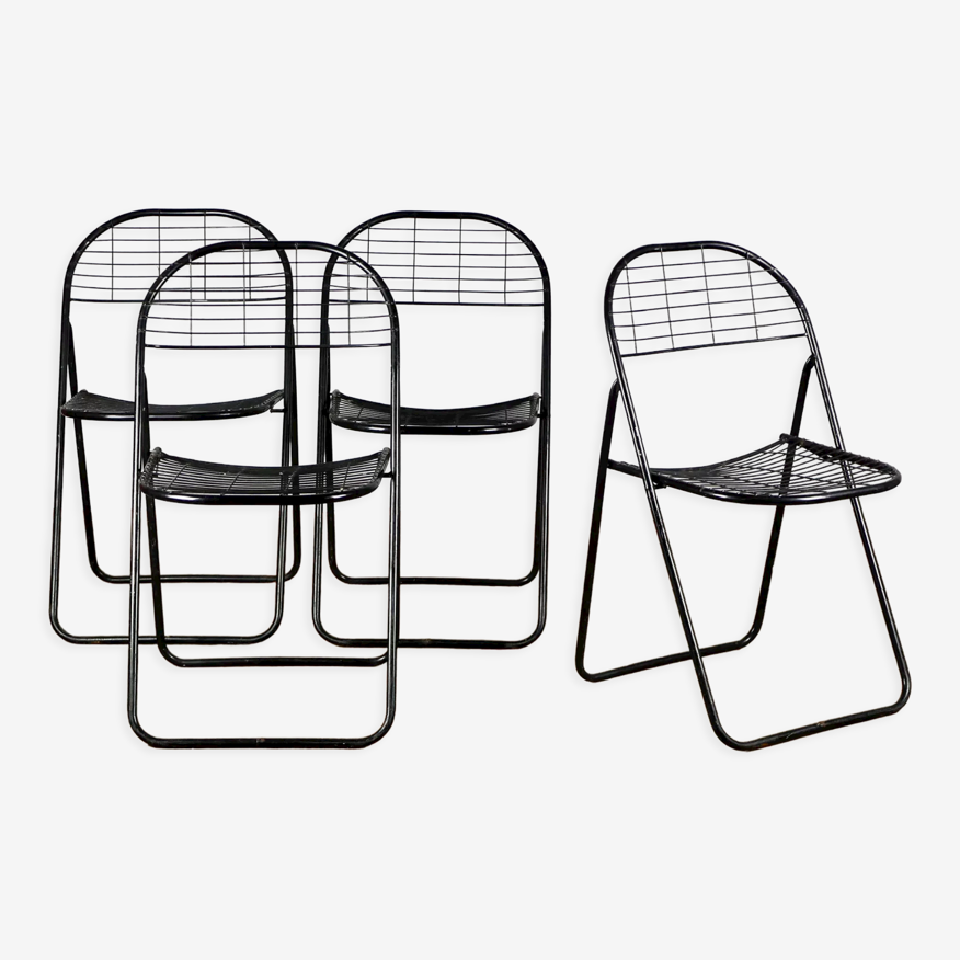 Série de 4 chaises pliantes de Niels Gammelgaard pour Ikea 1980 | Selency