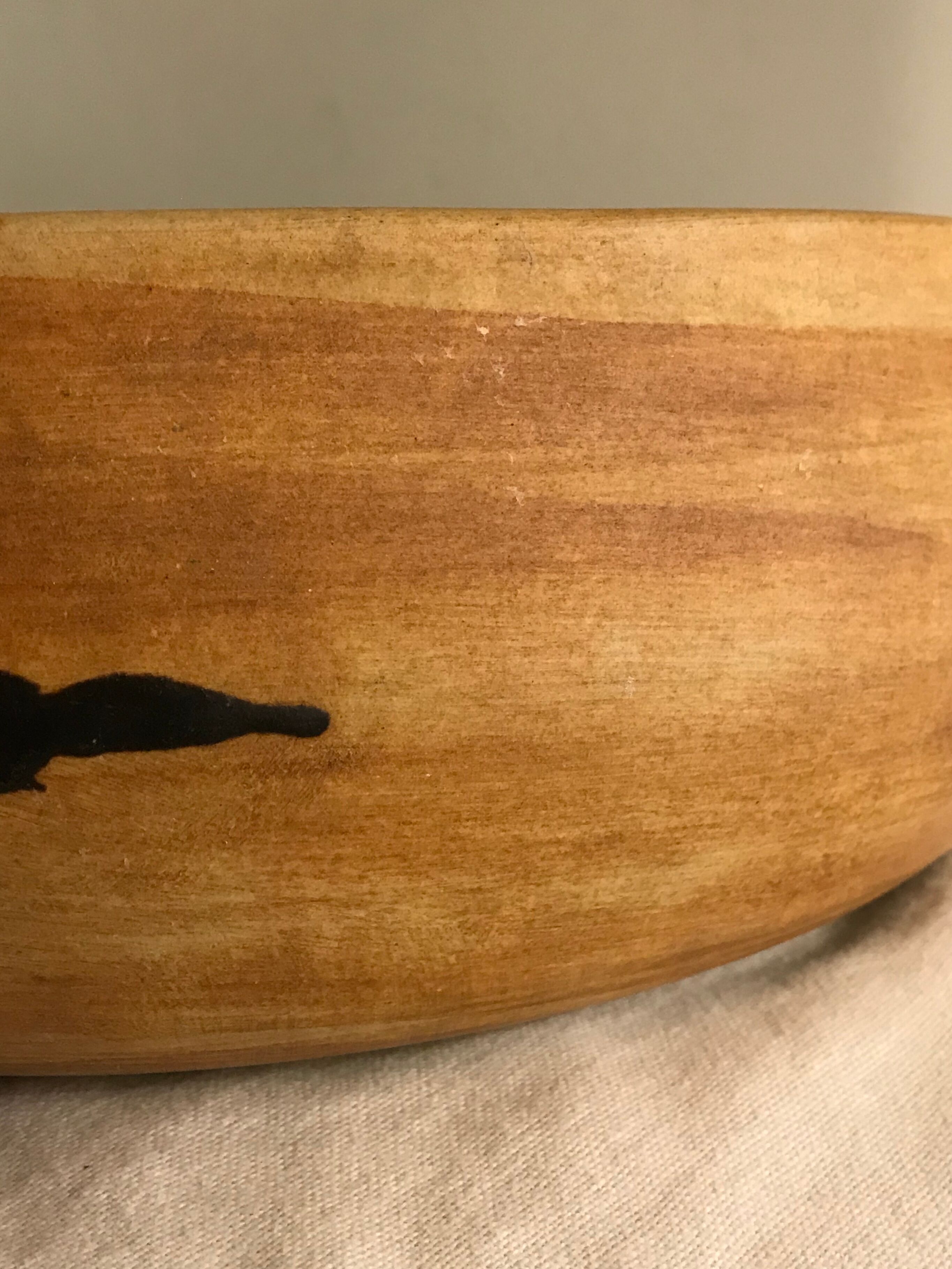 Saladier or serving dish in enamelled sandstone La Poterie de la Colombe