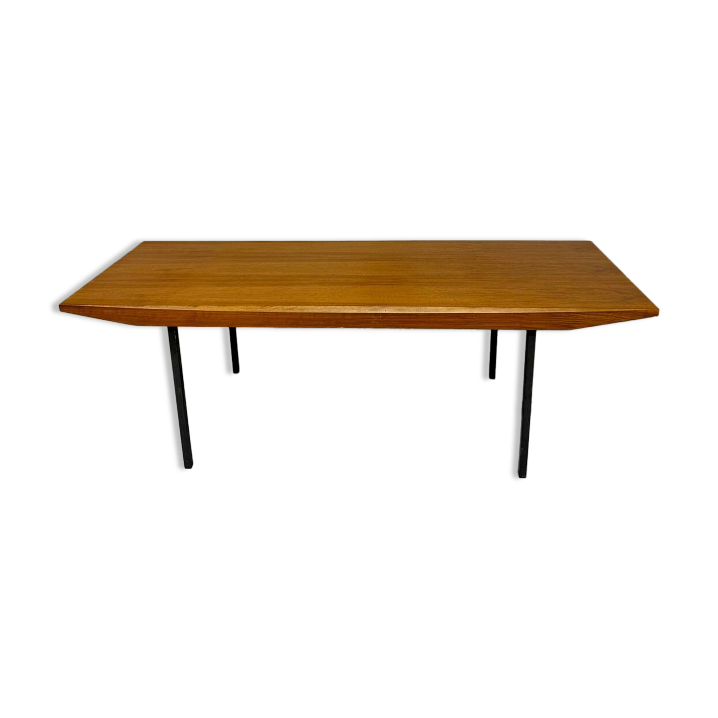 Antique Wilhelm Renz designer wooden coffee table, vintage Scandinavian style, 1960s
