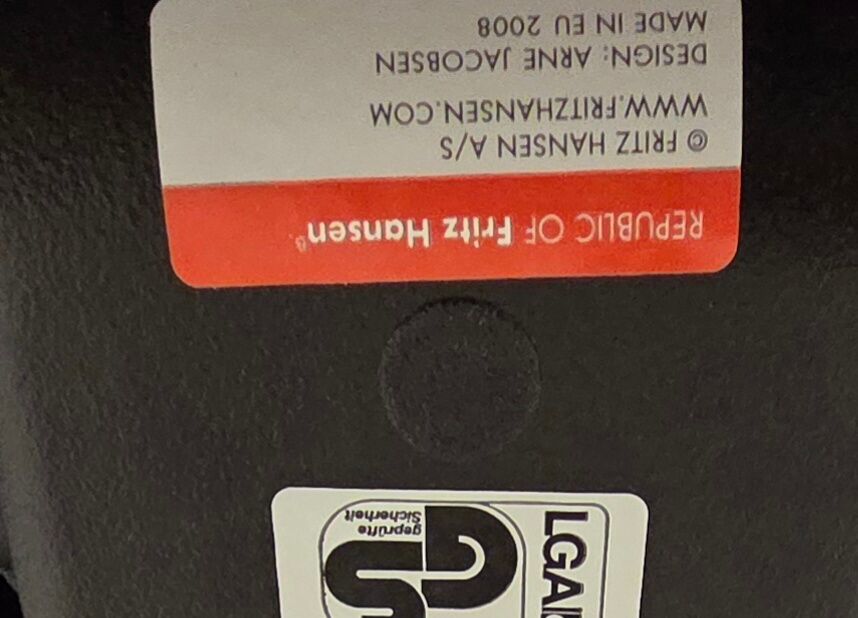 Chaise Oxford à dossier haut par Arne Jacobsen pour Fritz Hansen