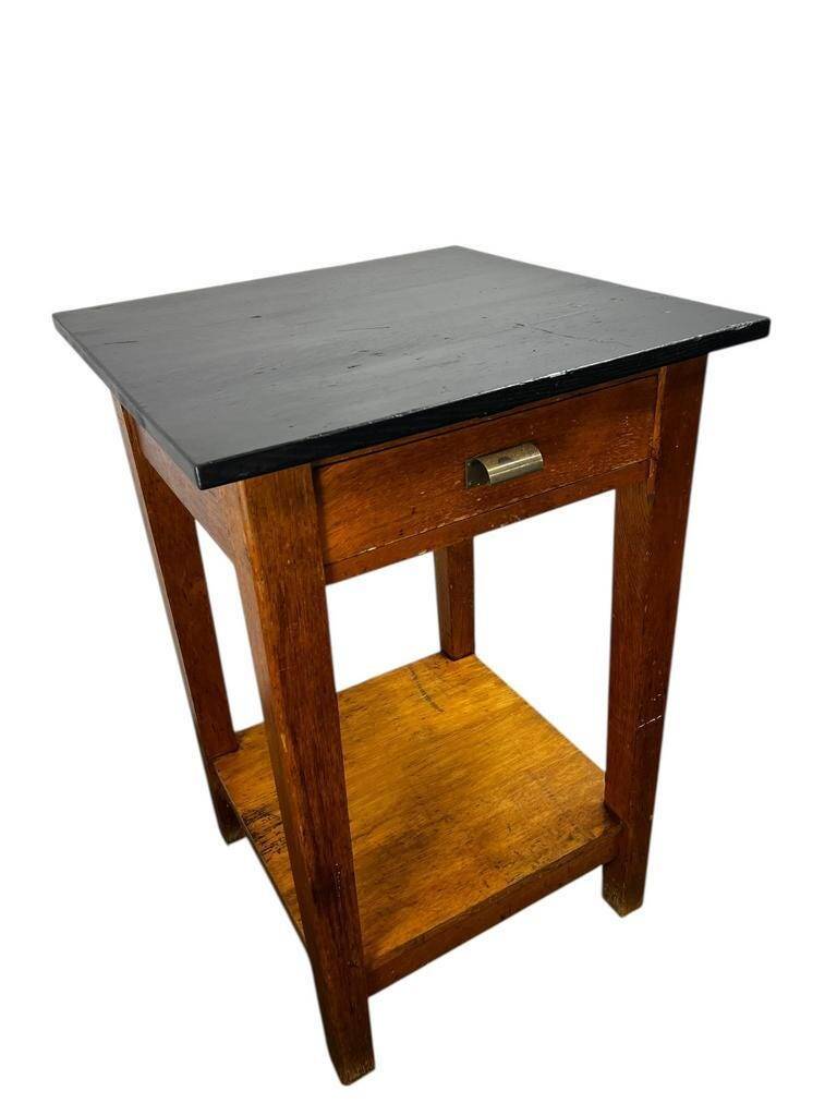 Vintage wooden high table / bar table / side table
