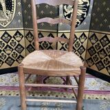 6 rustic ash mulched chairs