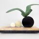 Sculpture Art Déco en marbre, onyx et épeautre