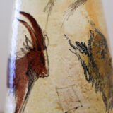 Ceramic tripod vase with parietal decoration by Armen