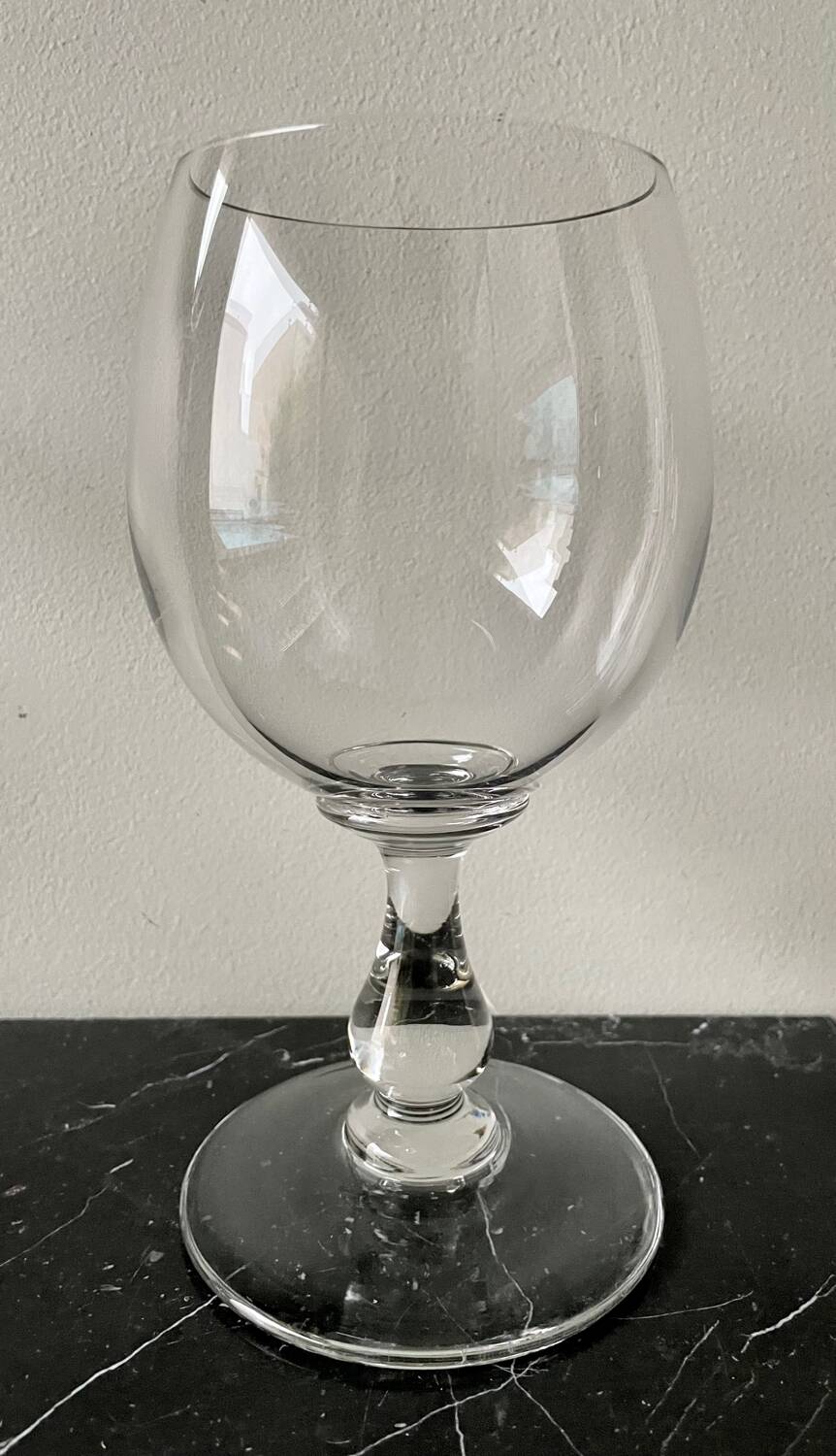 Old crystal stemmed glass vase