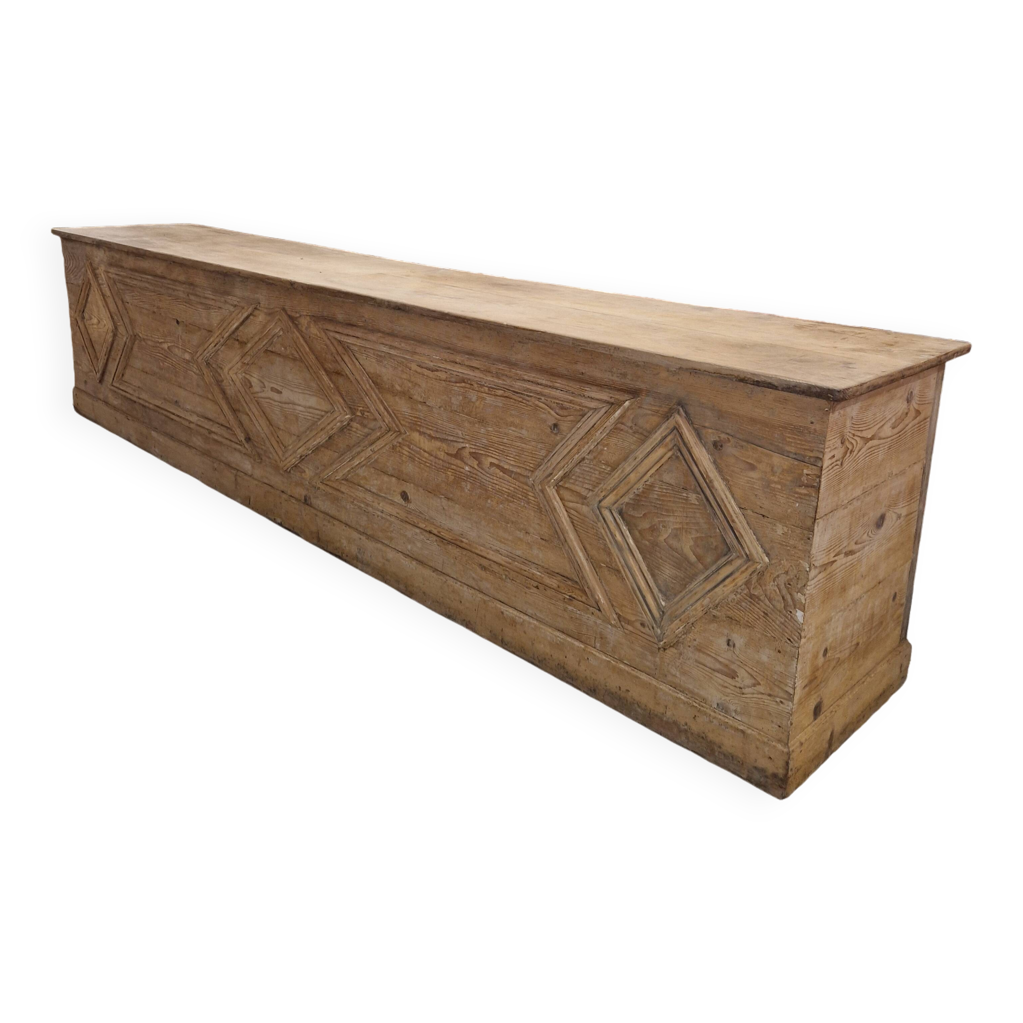 banque en pin 24 tiroirs