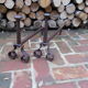 Pair of cast iron fire dogs