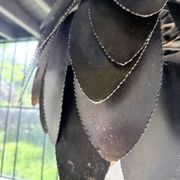 Brutalist suspension Jansen metal welded flower