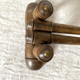 Turned wooden towel rack