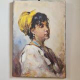 Portrait de femme, école russe, début 20ème siècle