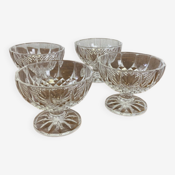 Series of 4 crystal cups