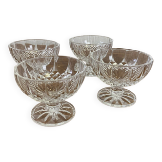 Series of 4 crystal cups