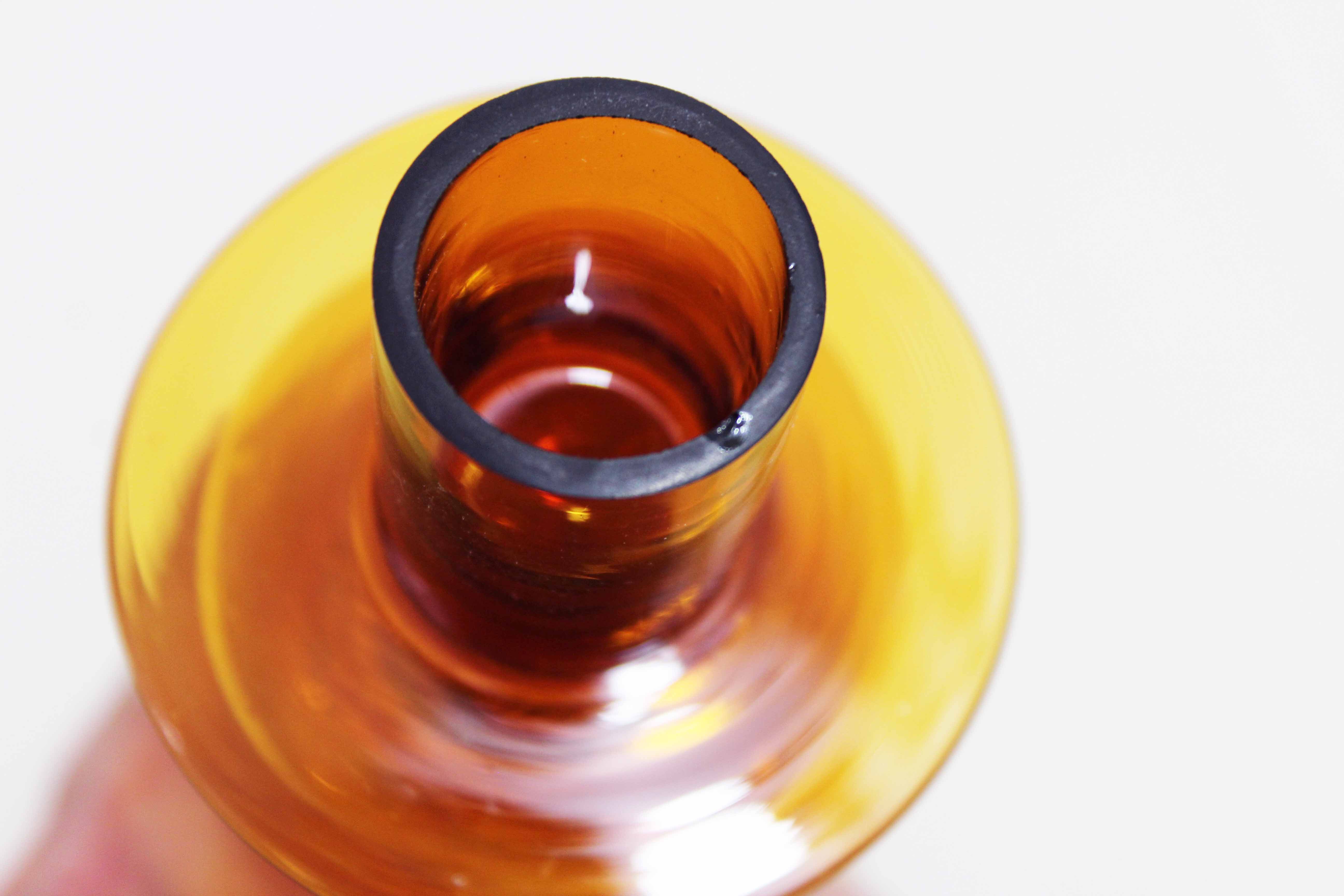 Space age glass candle holder