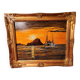 Painting Fishing in the Moonlight Acrylic on panel Roger Albano signed