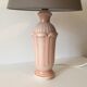 Pink ceramic lamp patinated way