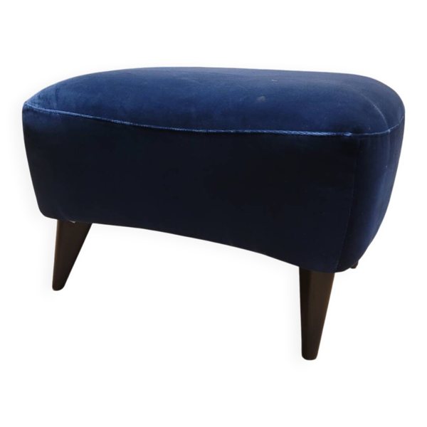 Tabouret d appoint en velours bleu