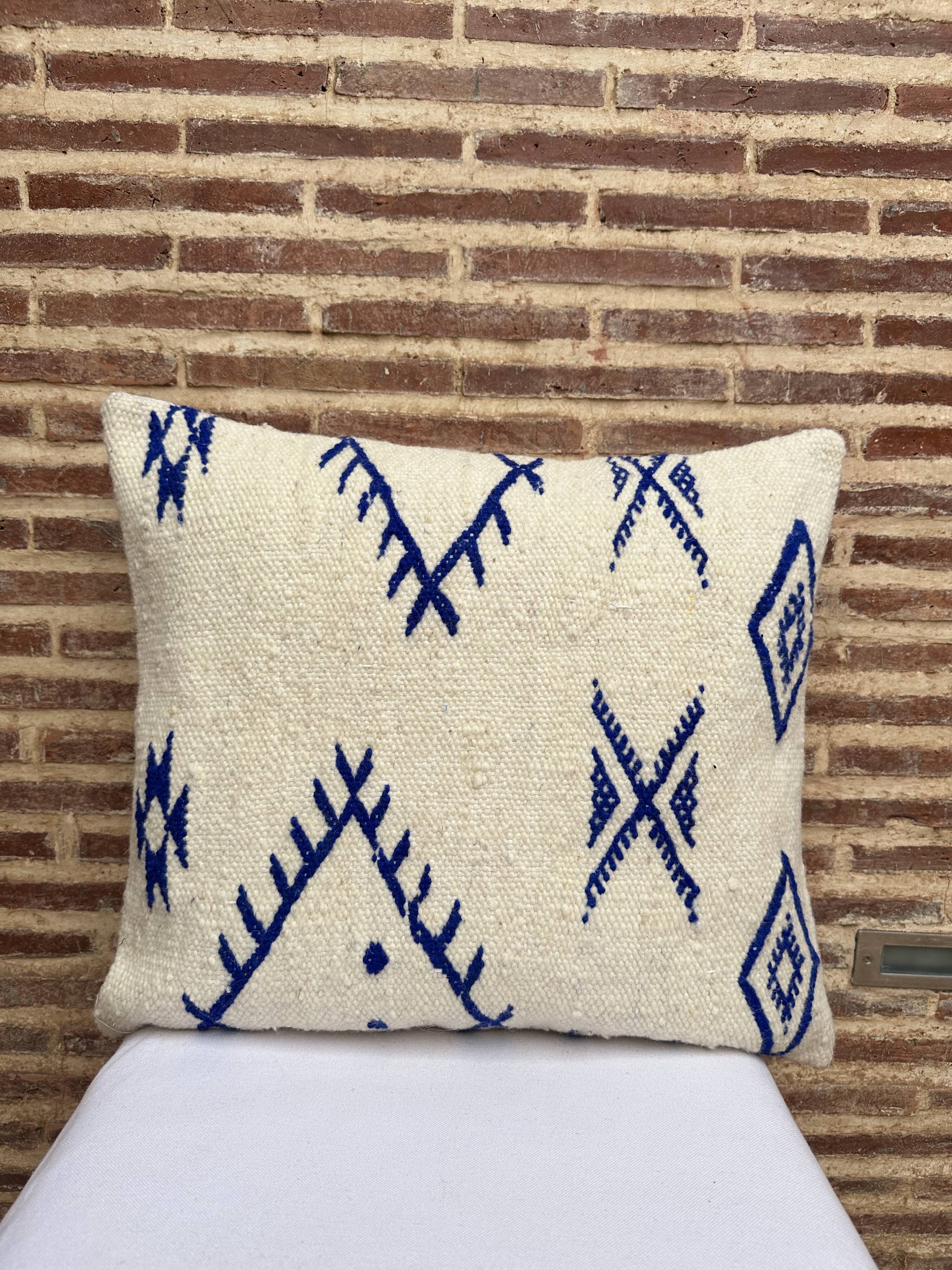 Coussin de sol marocain, coussins décoratifs, ottoman marocain vintage,