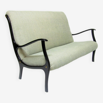 1950s italian "mitzi" two seater loveseat sofa by ezio longhi