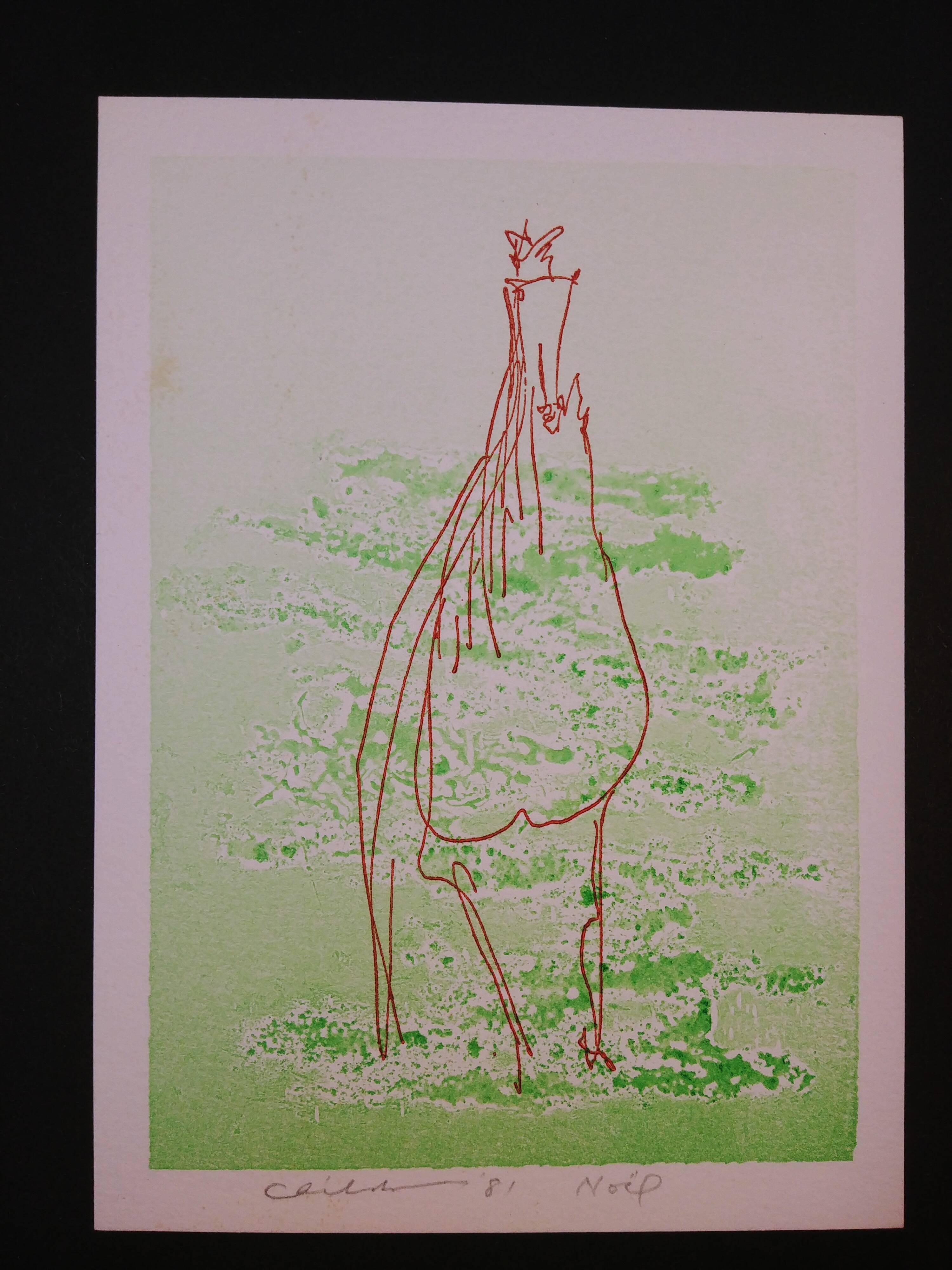 Etching - aquatint - Bernard Childs - Noël 1981