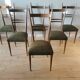 Lot of 6 Italian oak chairs from the 60s