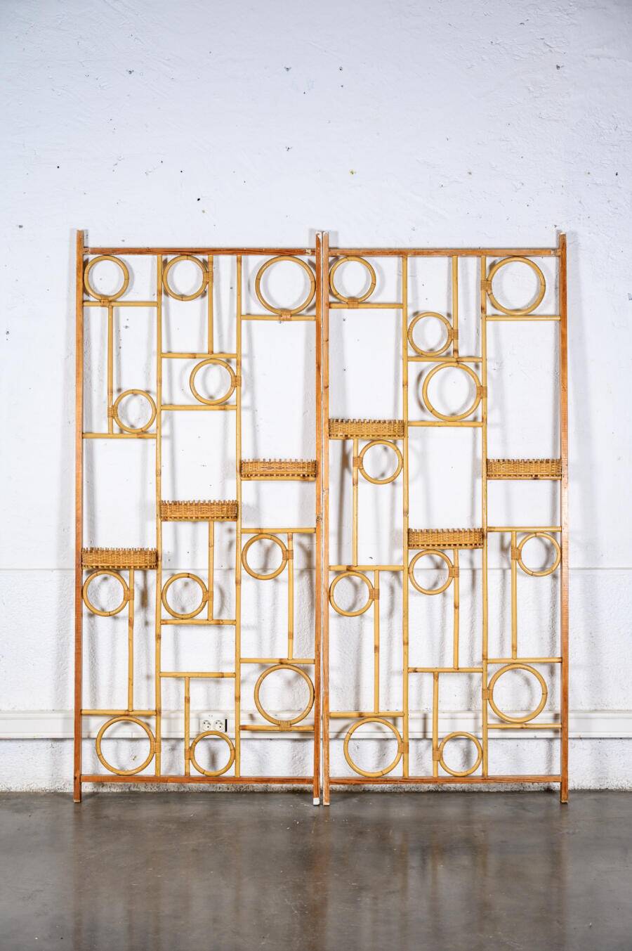 Bamboo and wood screen