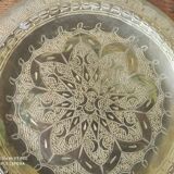 Ancienne plateau marocain en laiton