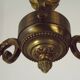 Art Nouveau bronze chandelier with 3 lights, France
