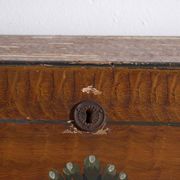 Swedish drop-leaf desk, antique – Scandinavian folk furniture – year 1783