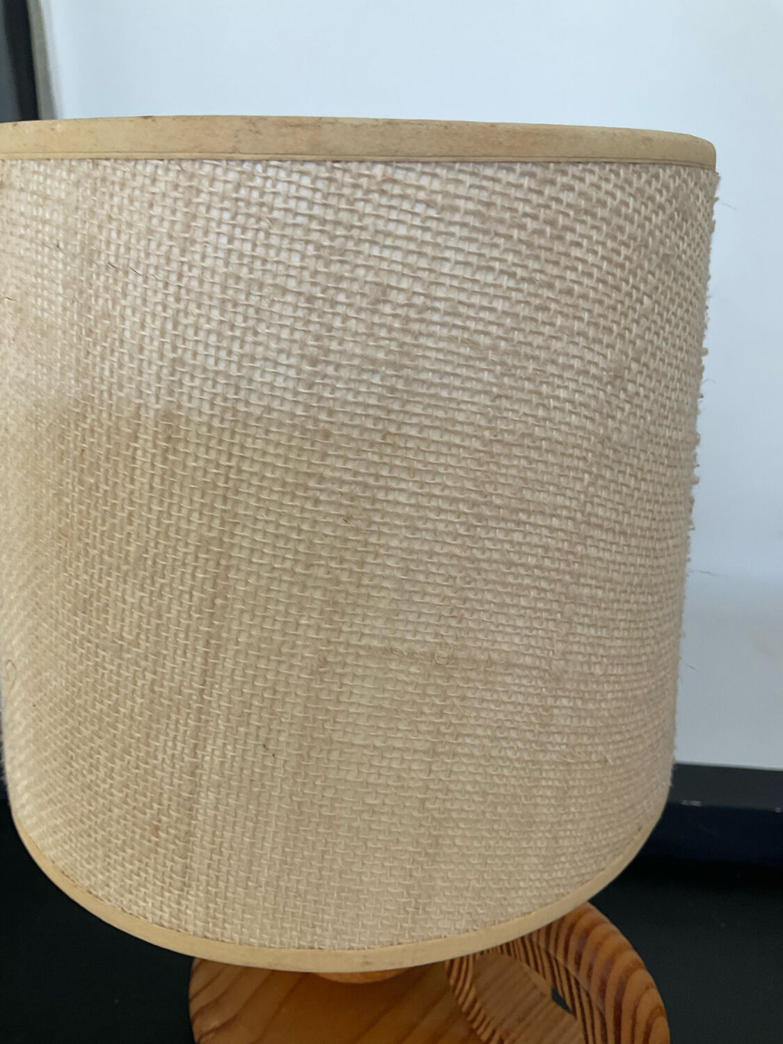 Pair of Scandinavian wooden lamps 60s-70s