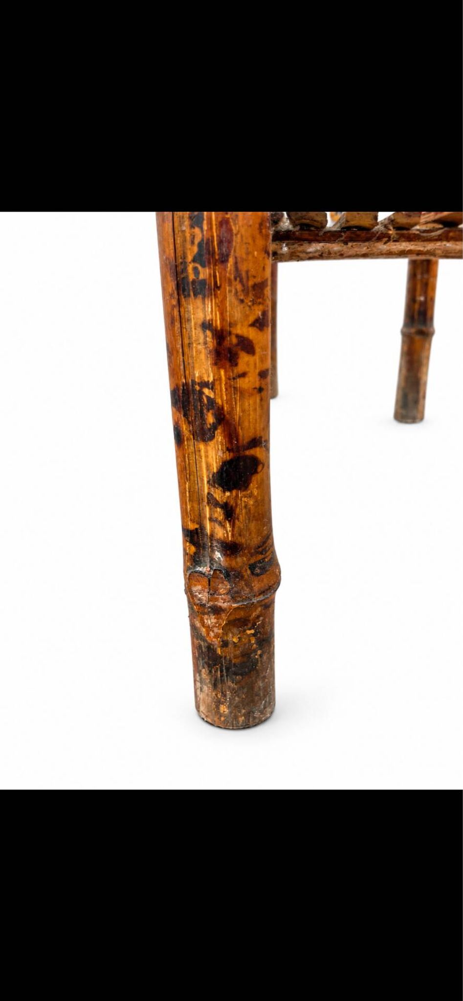 Étagère ancienne en bambou à 4 niveaux – Style japonisant