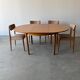 Dining table with extension for 6 people by LB Kofod Larsen vintage