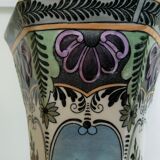 Petrus Regout Maastricht ceramic vase, with scenes of sails and mill