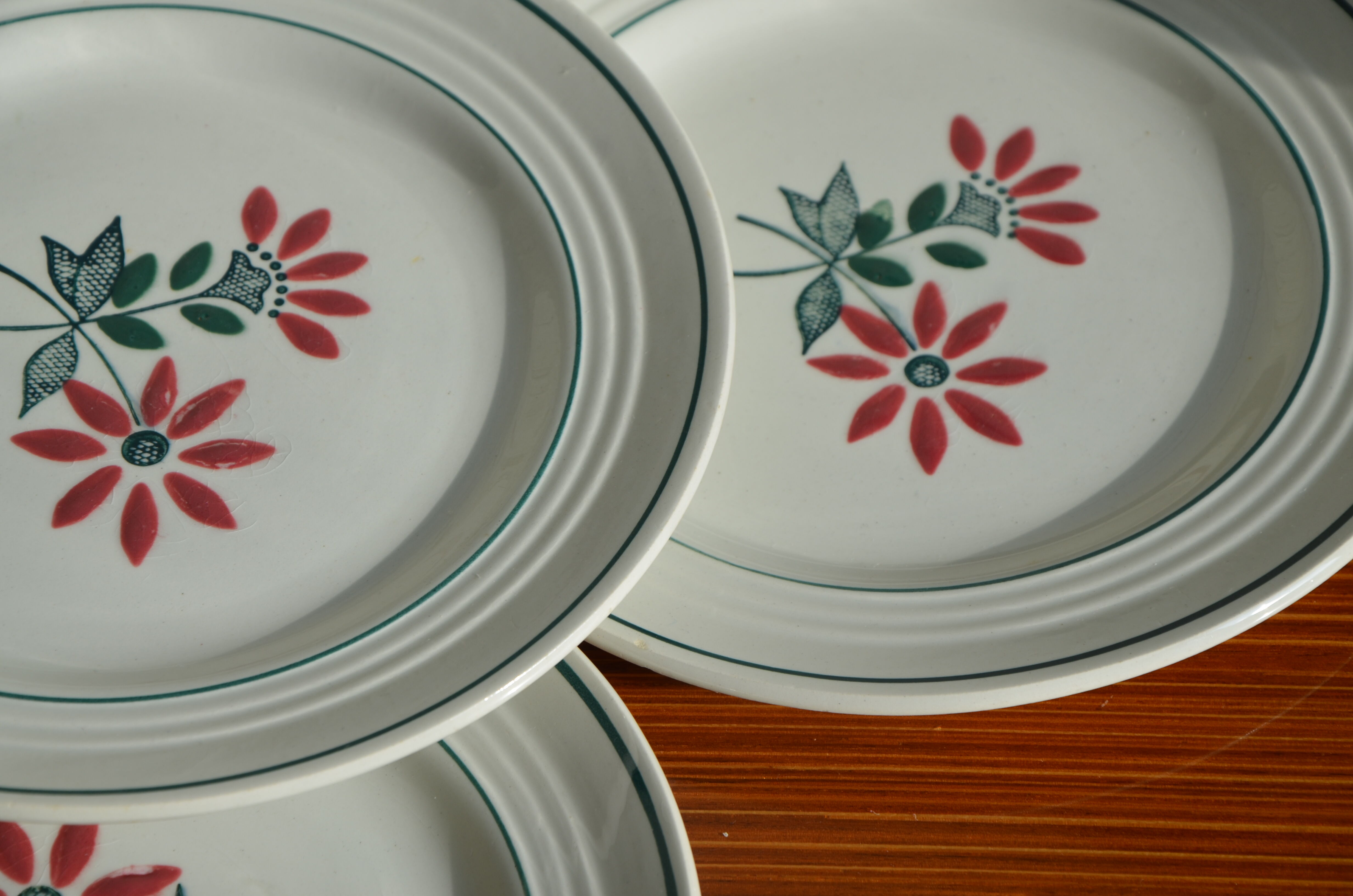 Set of 4 Céranord flat plates