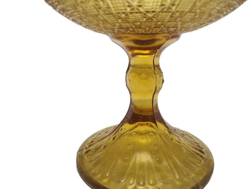 Fruit bowl on stand from Ząbkowice Glassworks, 1970s