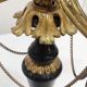 Candélabre d’onyx noir bronze et cristaux France années 1940.