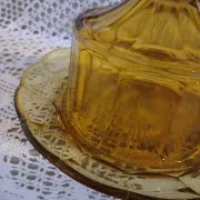 Plateau + cloche à fromage Art Déco